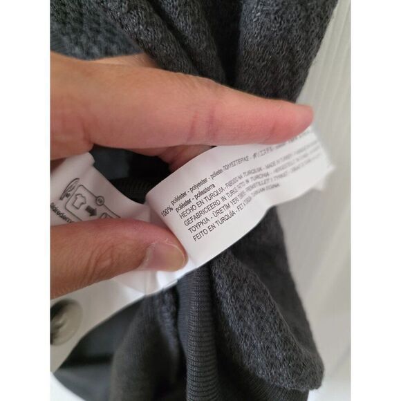 New Zara Structured Shirt S 4087/330 Grey casual knit polo sweater short sleeve - Picture 10 of 13